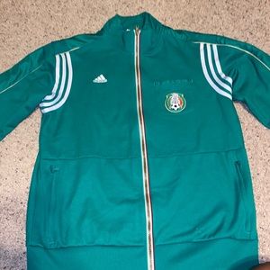 Adidas green Mexico soccer track jacket